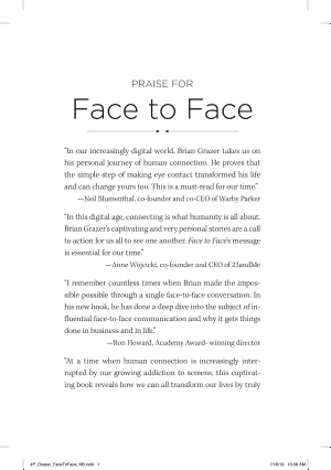 Cover of Face to Face: The Art of Human Connection